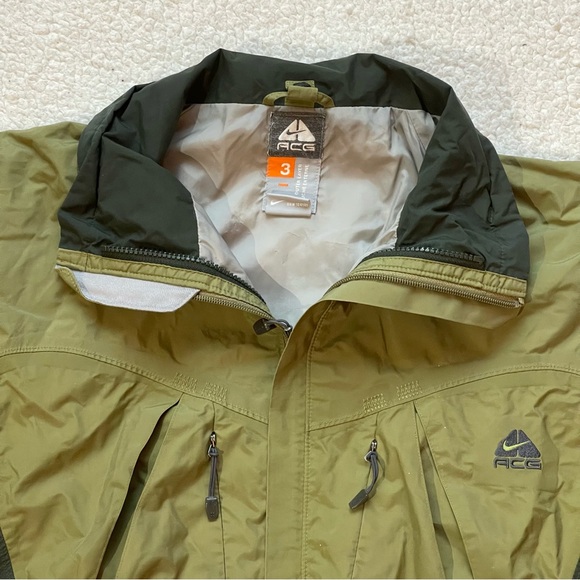 Vintage 90s Nike ACG Earth Tone Tech Cargo Embroidered Shell Jacket Mens L - Picture 2 of 10